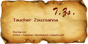 Taucher Zsuzsanna névjegykártya