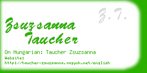 zsuzsanna taucher business card